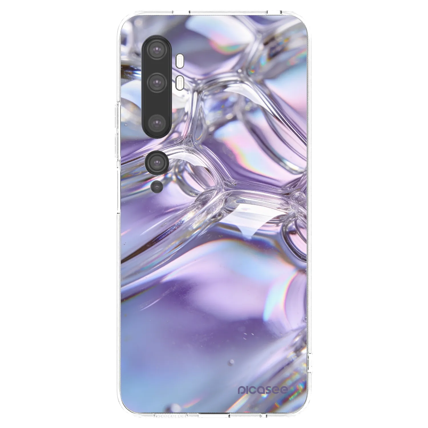 Picasee husă transparentă din silicon pentru Xiaomi Mi Note 10 (Pro) - Iridescent bubbles