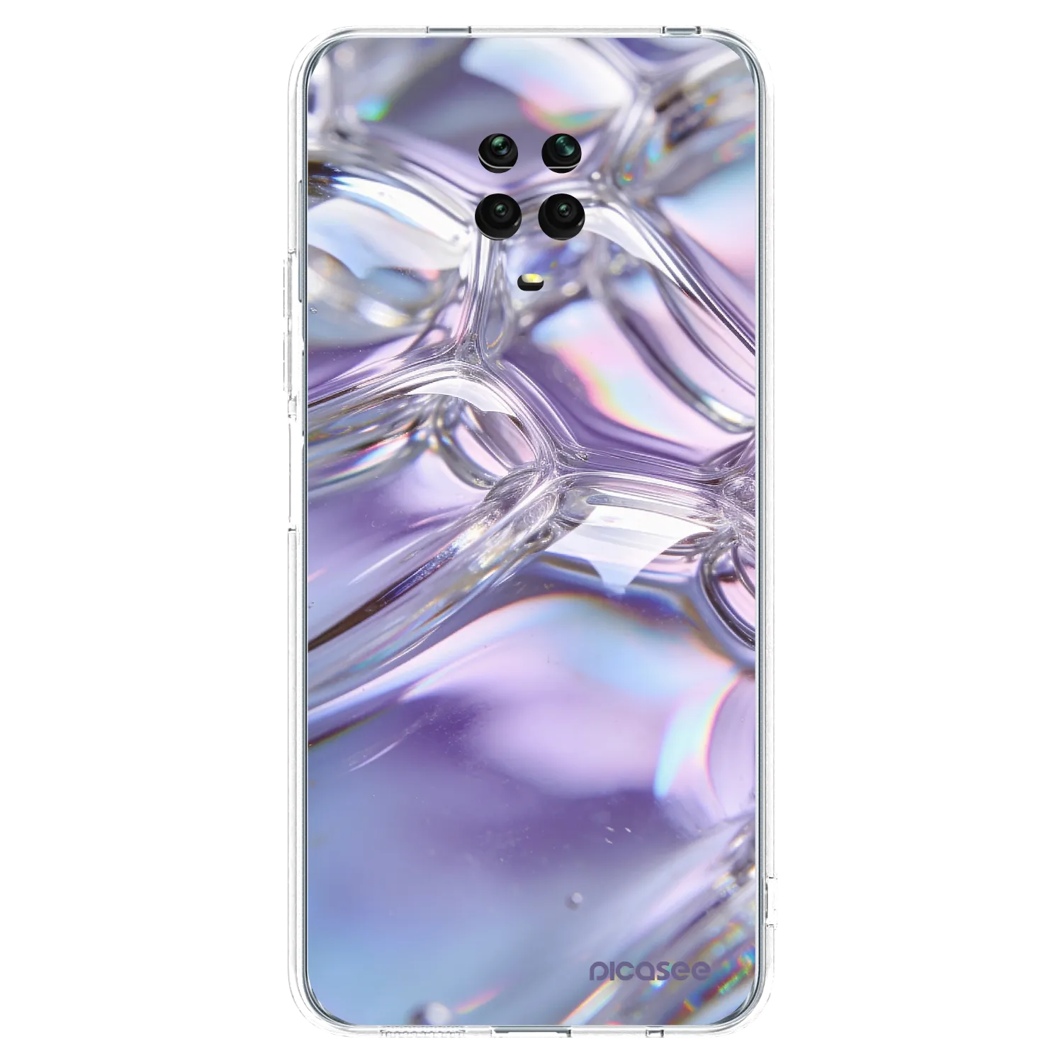 Picasee husă transparentă din silicon pentru Xiaomi Redmi Note 9S - Iridescent bubbles