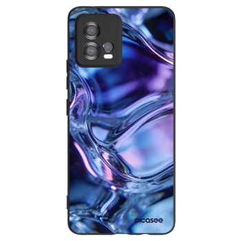 Picasee husă neagră din silicon pentru Motorola Moto G72 - Iris liquid