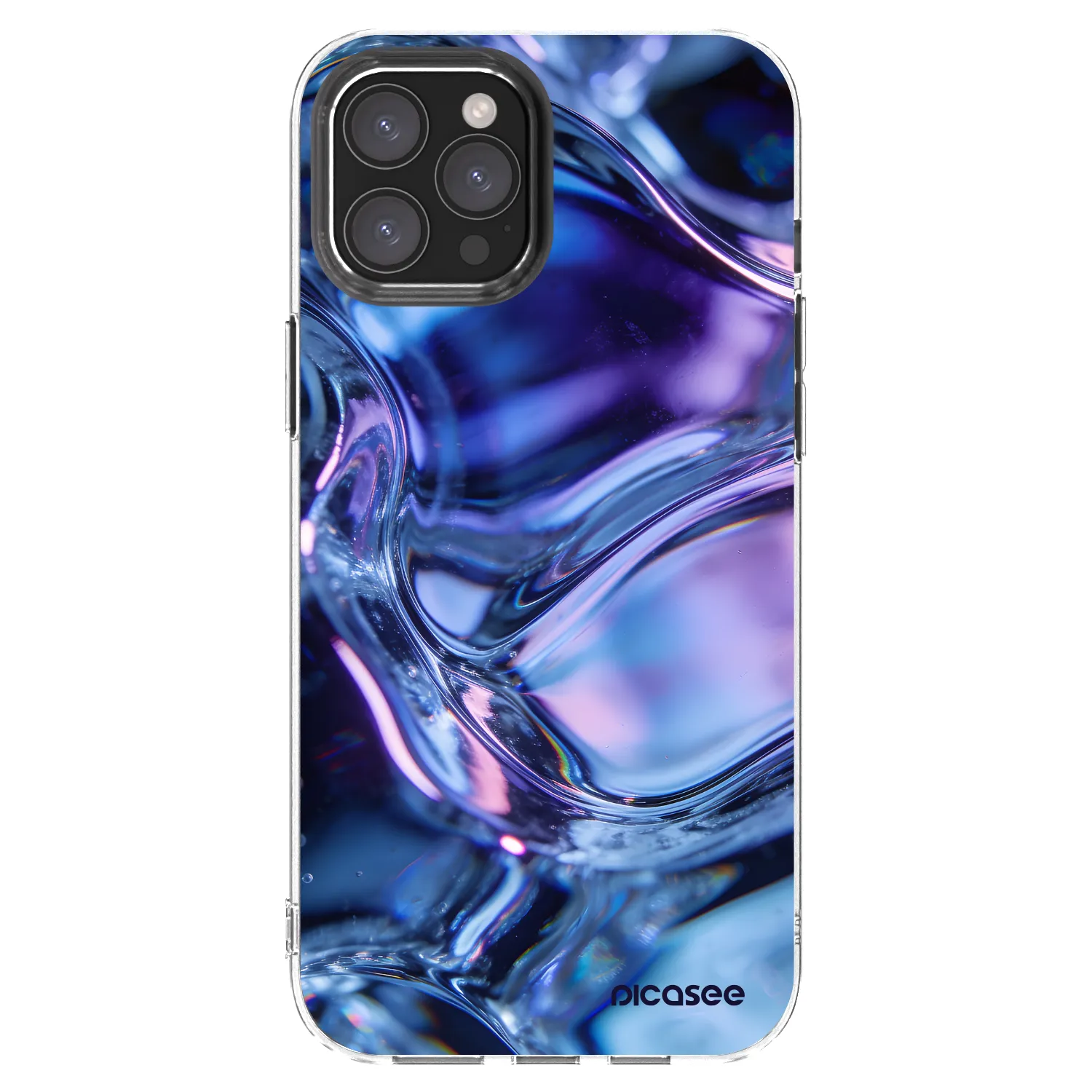 Picasee husă transparentă din silicon pentru Apple iPhone 12 Pro Max - Iris liquid