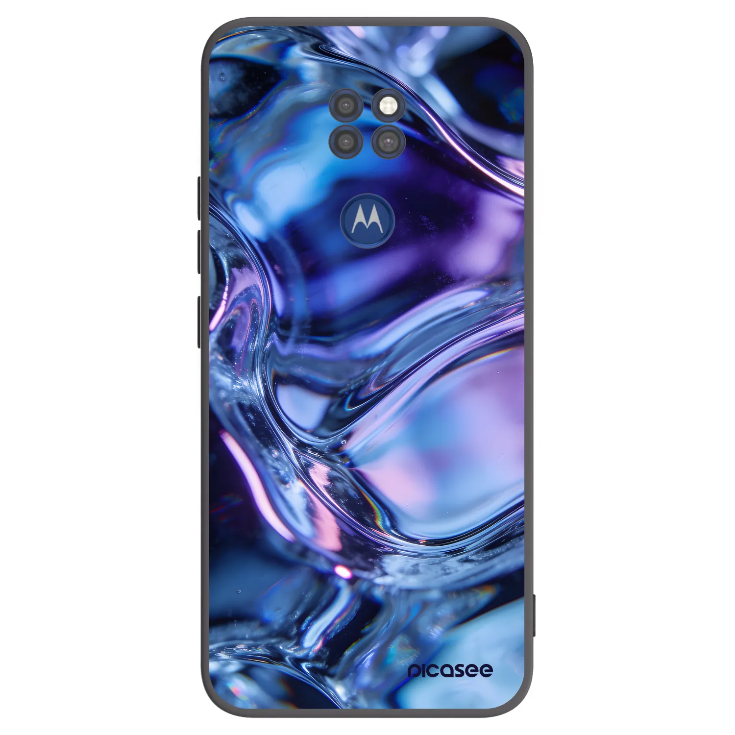 Picasee husă neagră din silicon pentru Motorola Moto G9 Play - Iris liquid