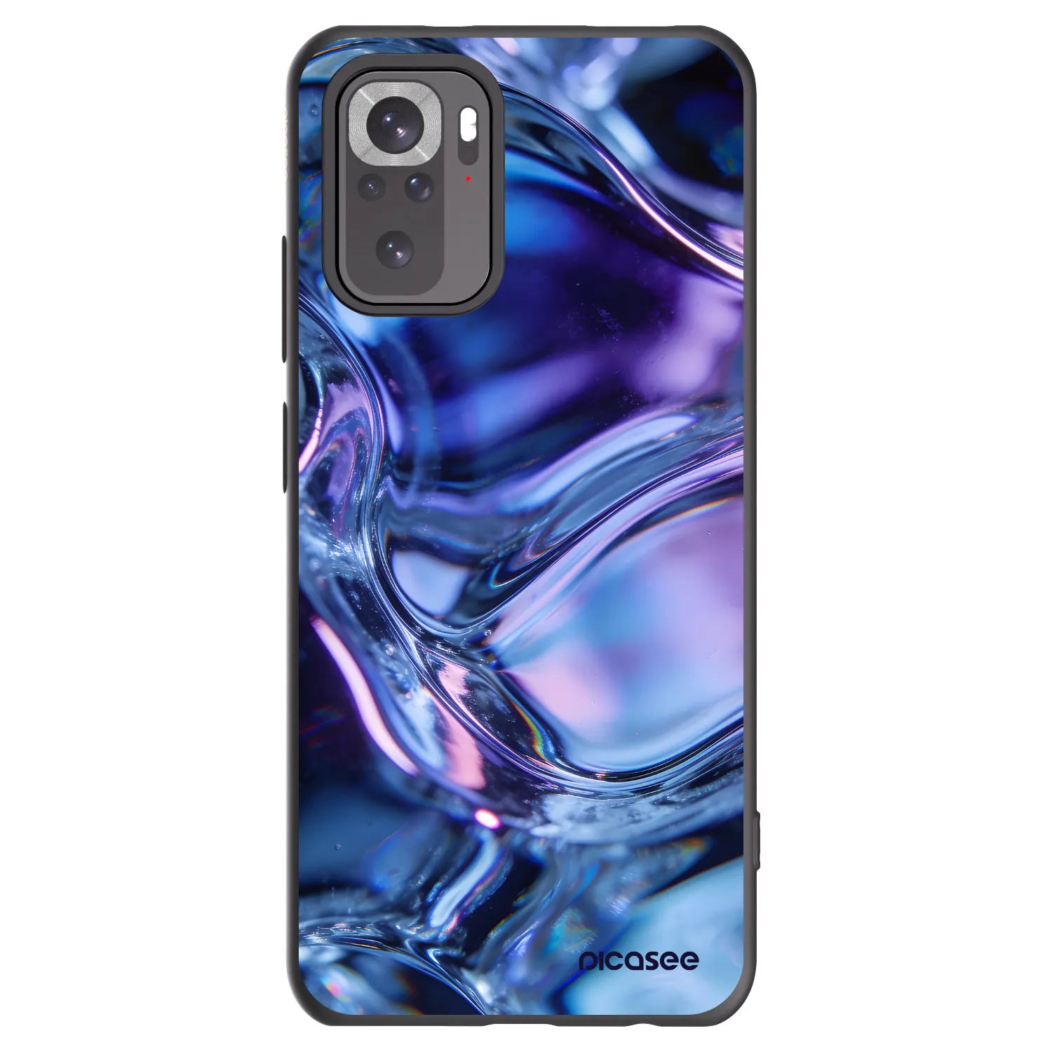 Picasee husă neagră din silicon pentru Xiaomi Redmi Note 10 - Iris liquid