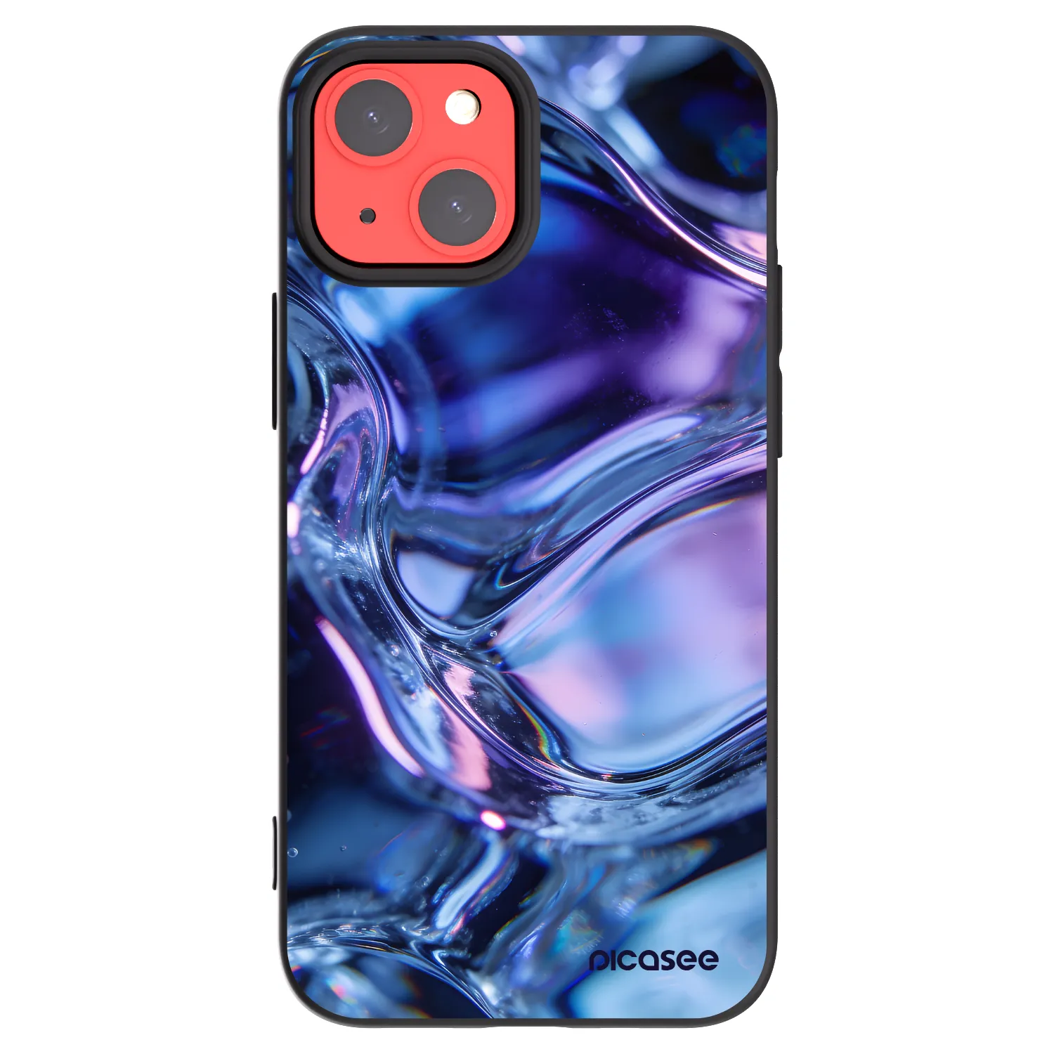Picasee husă neagră din silicon pentru Apple iPhone 13 mini - Iris liquid