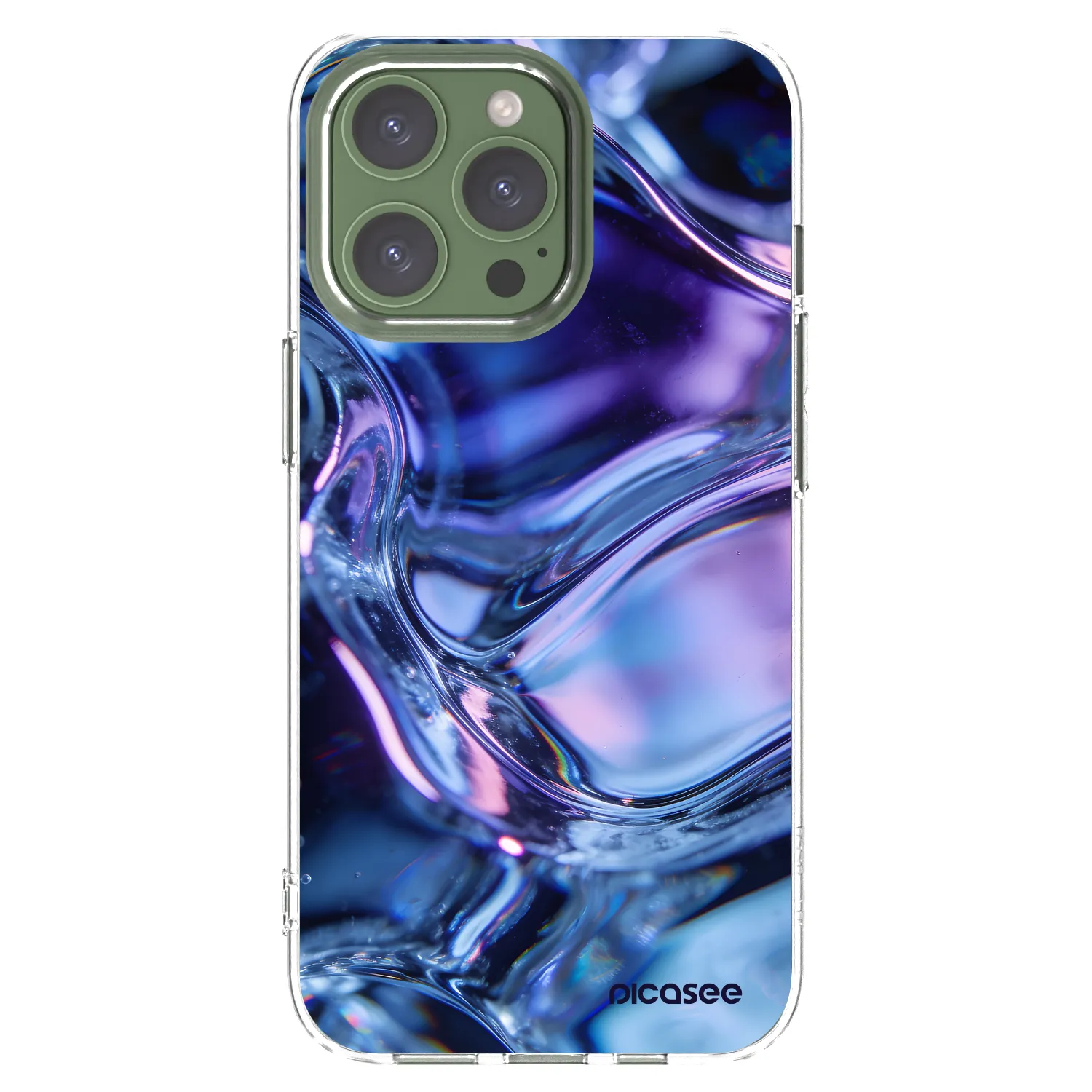 Picasee husă transparentă din silicon pentru Apple iPhone 13 Pro - Iris liquid