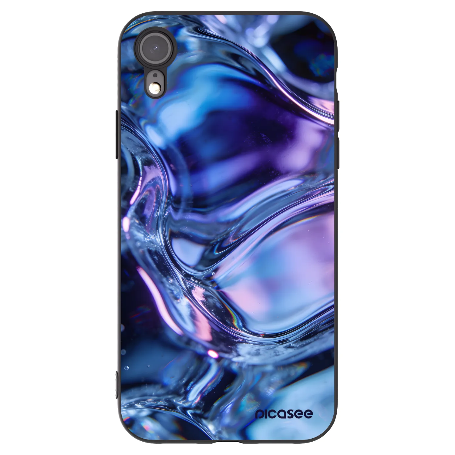 Picasee husă neagră din silicon pentru Apple iPhone XR - Iris liquid