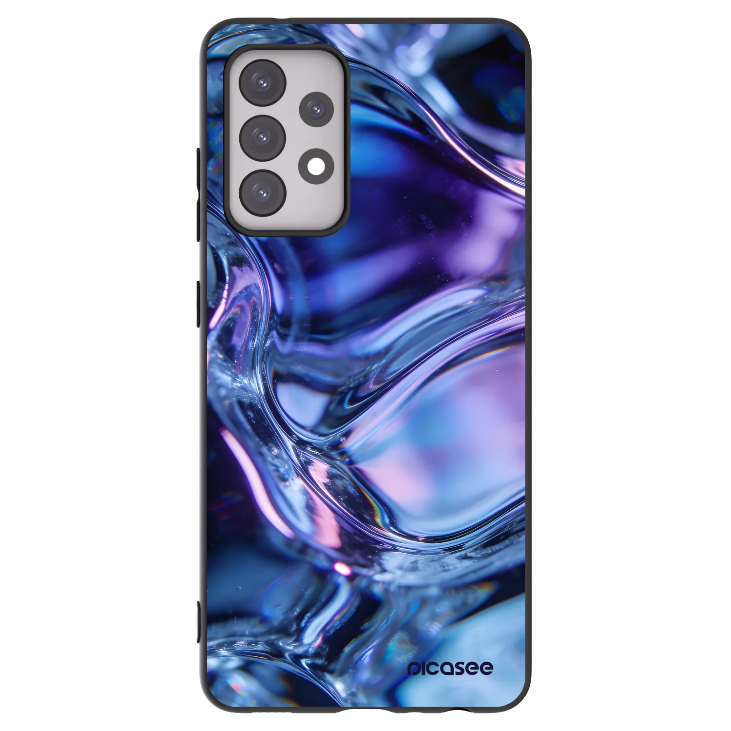 Picasee husă neagră din silicon pentru Samsung Galaxy A52s 5G A528B - Iris liquid