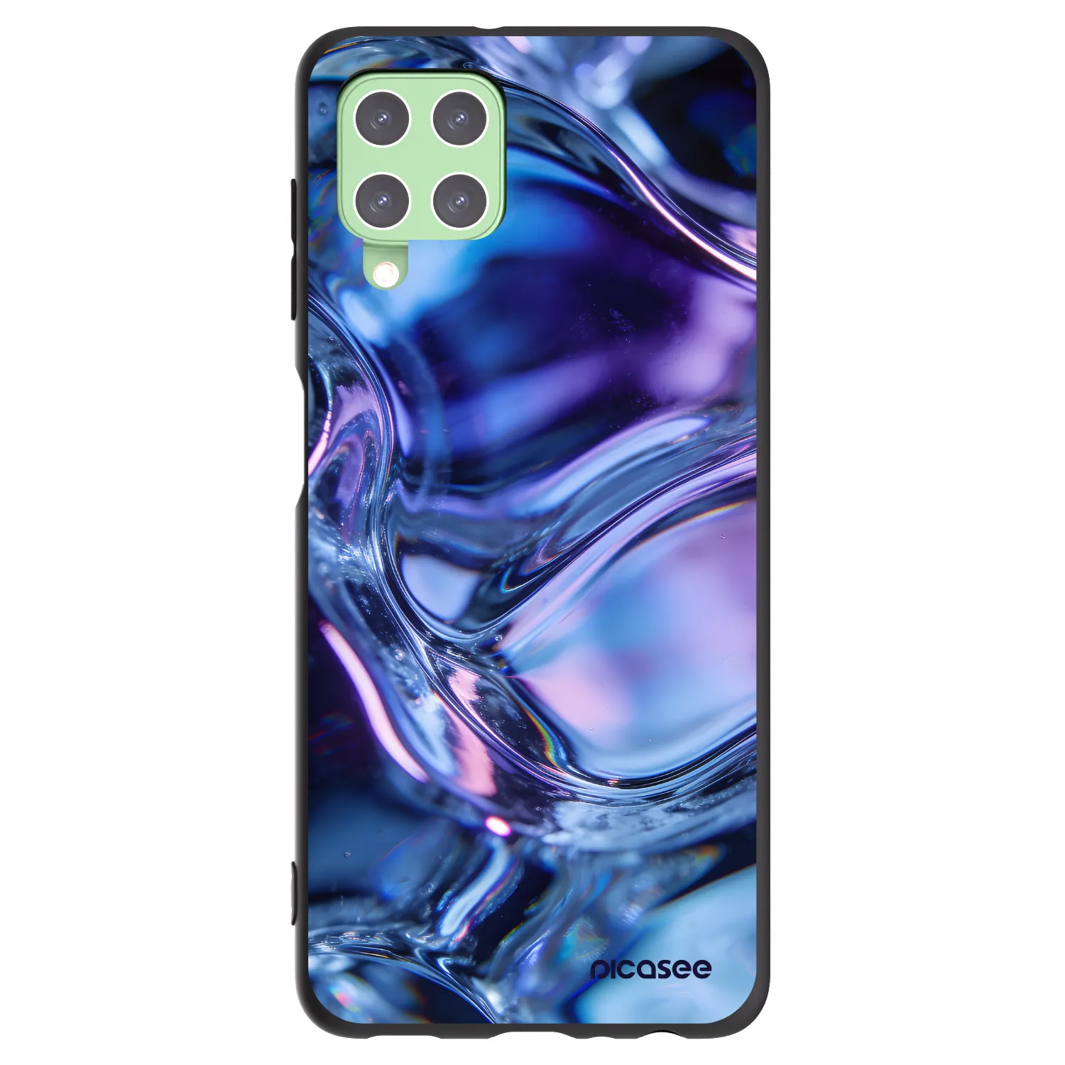 Picasee husă neagră din silicon pentru Samsung Galaxy A22 A225F 4G - Iris liquid