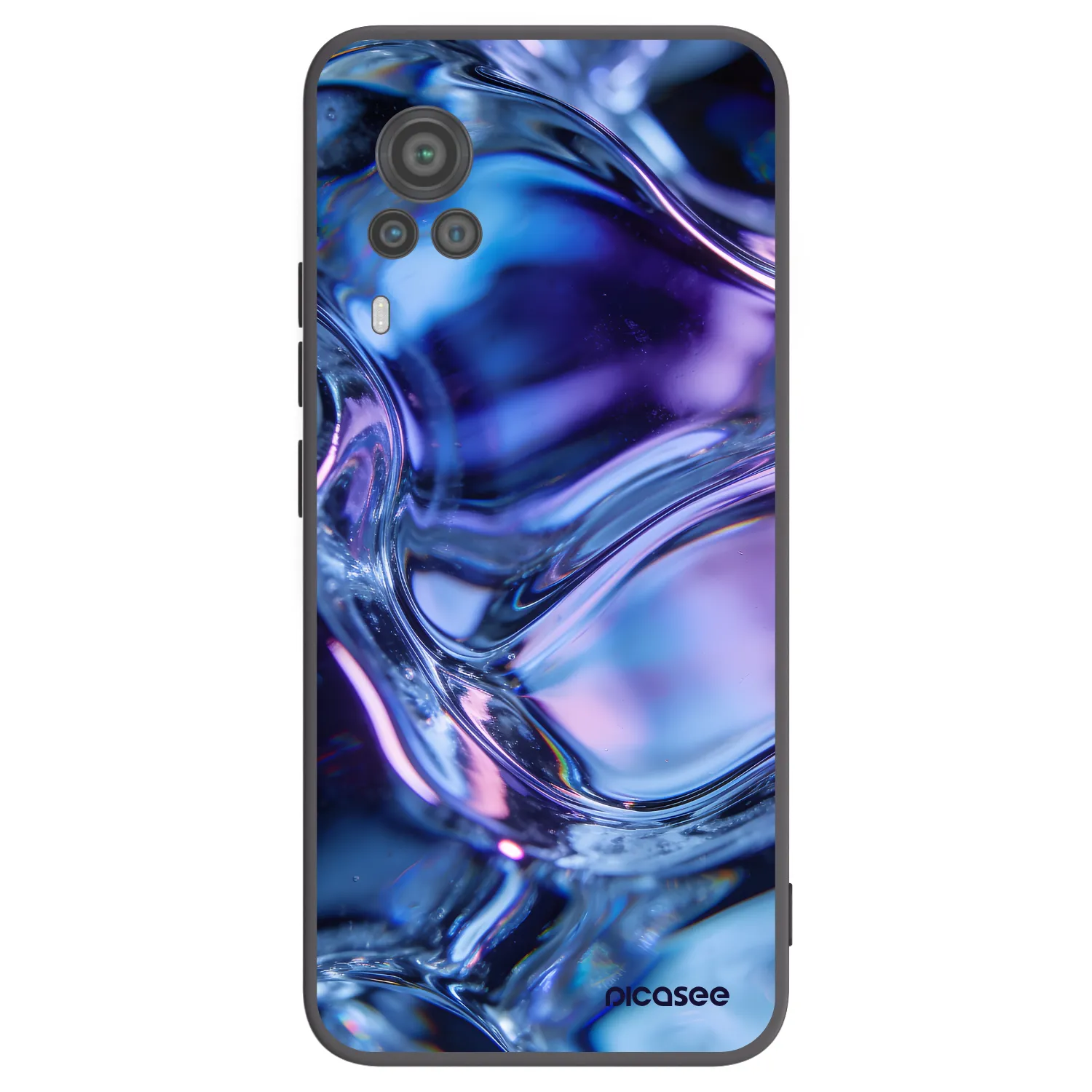 Picasee husă neagră din silicon pentru Vivo X60 Pro 5G - Iris liquid