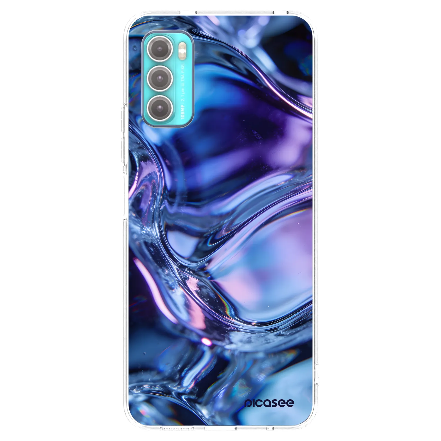 Picasee husă transparentă din silicon pentru Motorola Moto G60 - Iris liquid