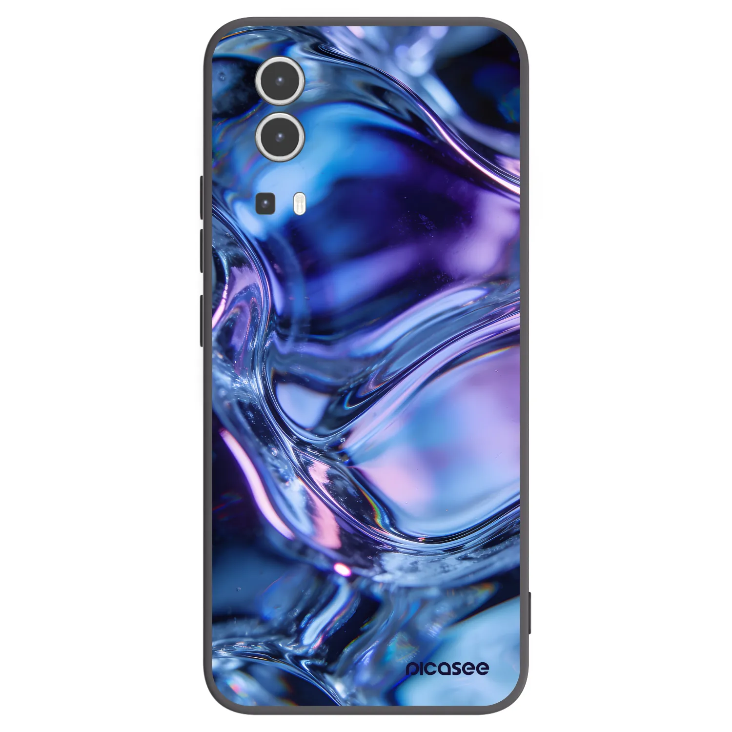 Picasee husă neagră din silicon pentru Vivo Y72 5G - Iris liquid