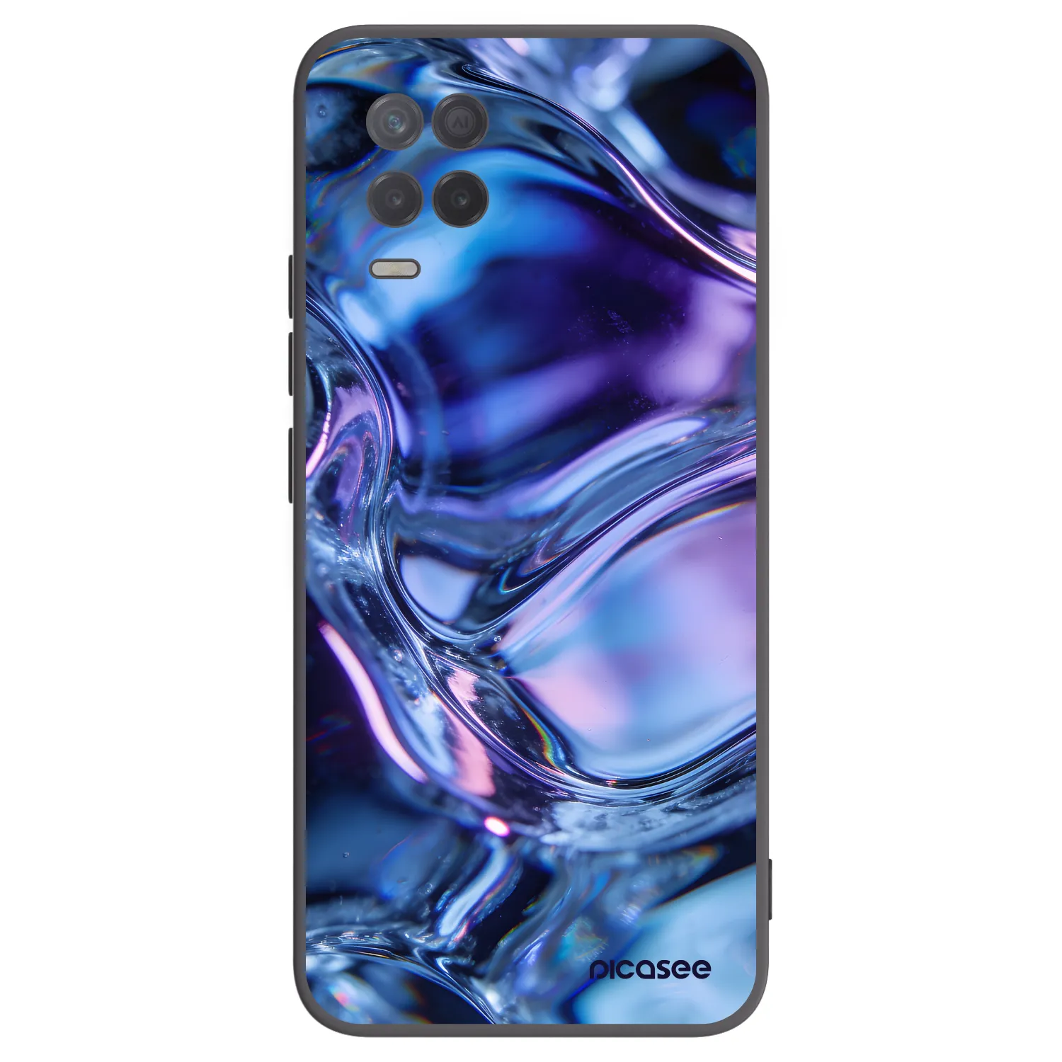 Picasee husă neagră din silicon pentru Realme 8 5G - Iris liquid