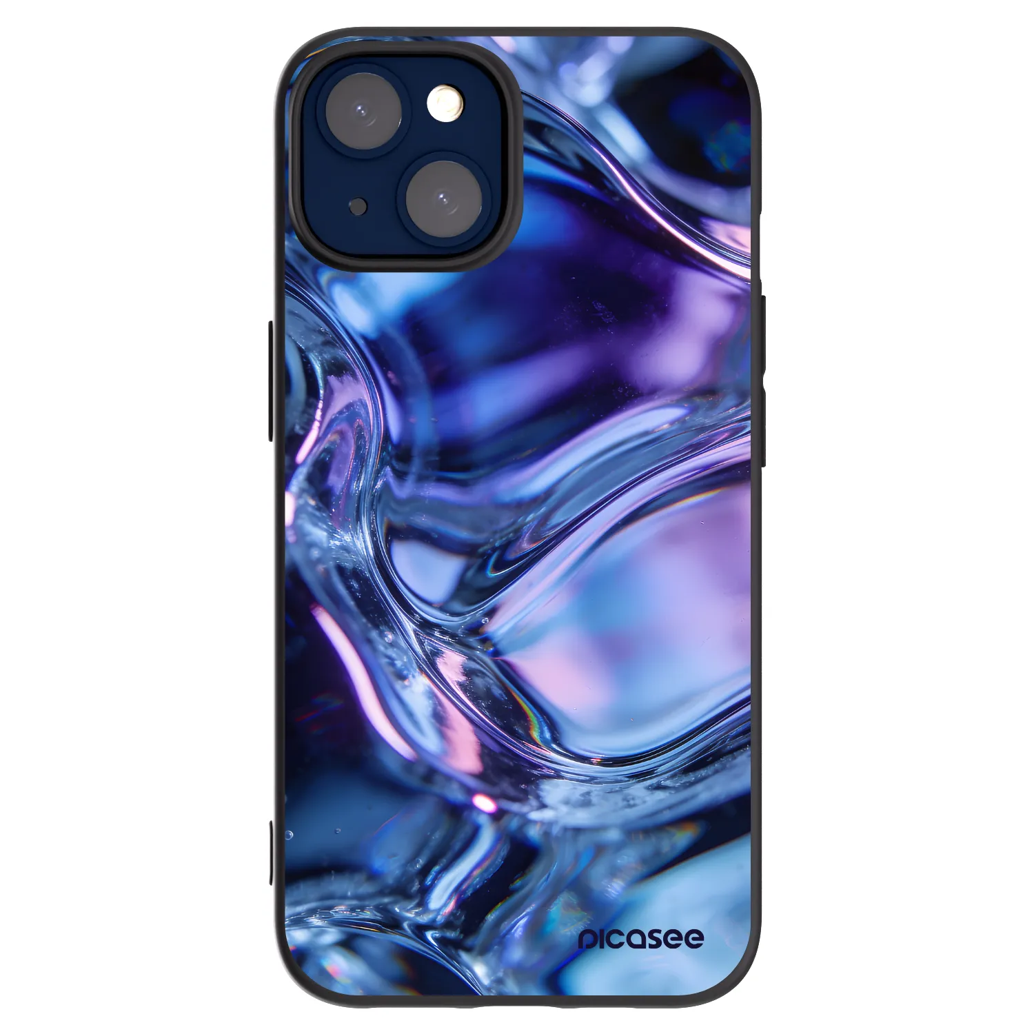 Picasee husă neagră din silicon pentru Apple iPhone 14 - Iris liquid