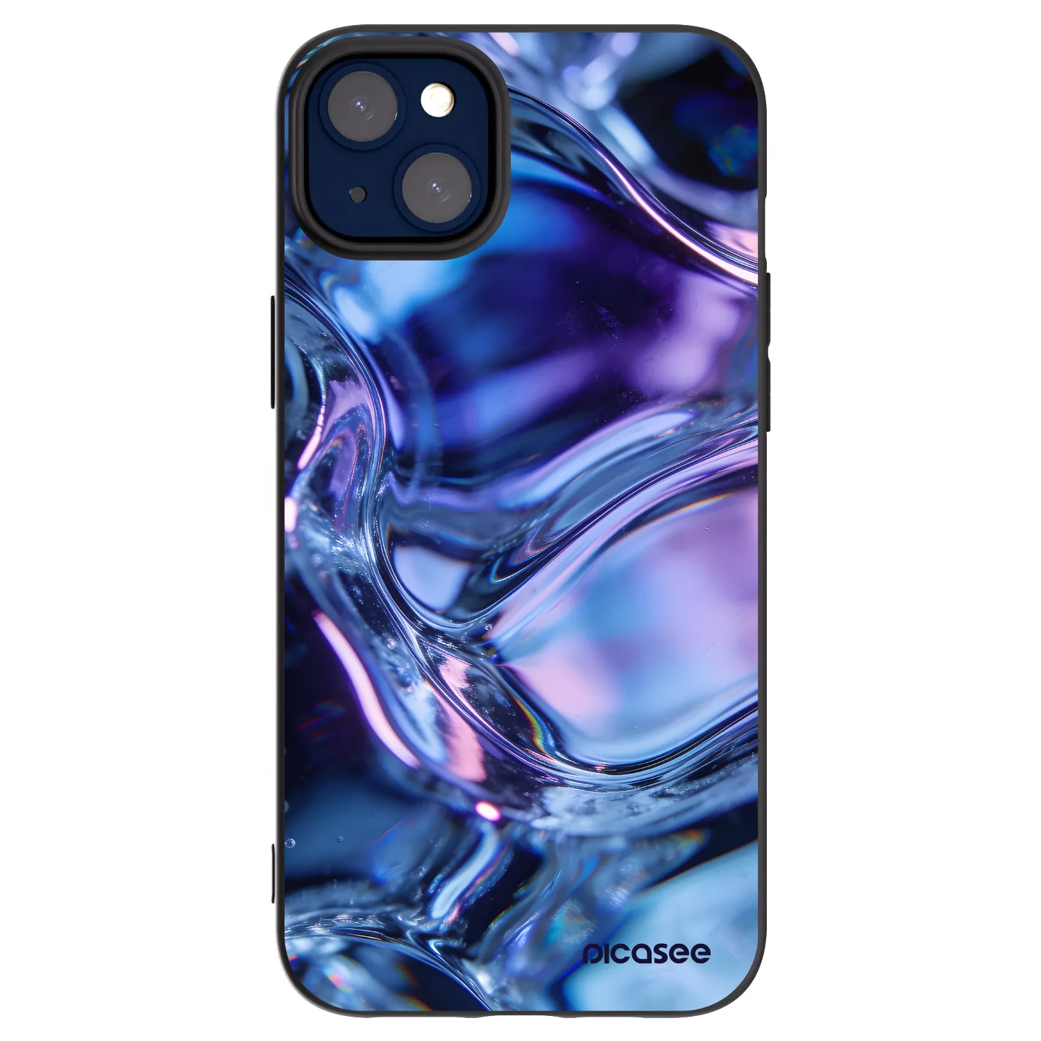 Picasee husă neagră din silicon pentru Apple iPhone 14 Plus - Iris liquid