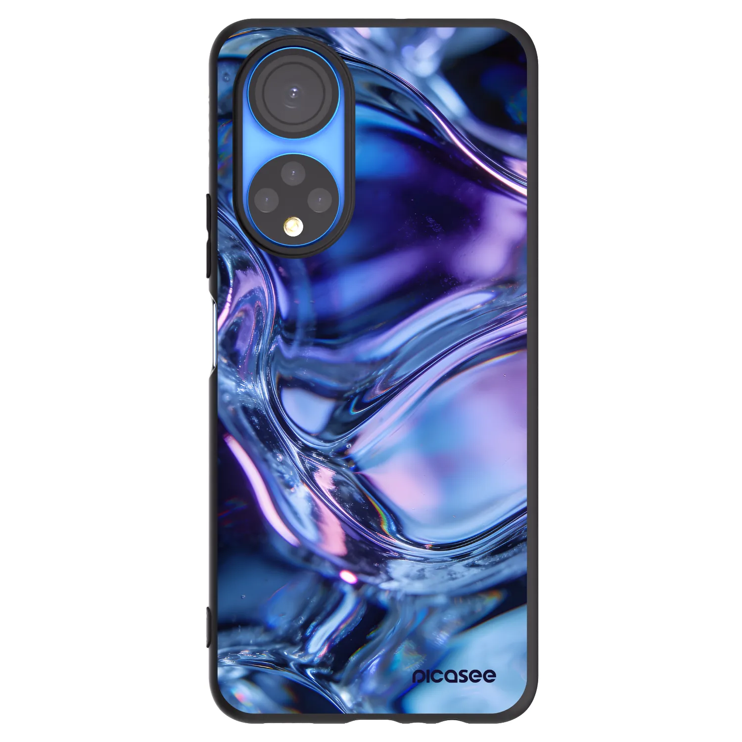Picasee husă neagră din silicon pentru Honor X7 - Iris liquid