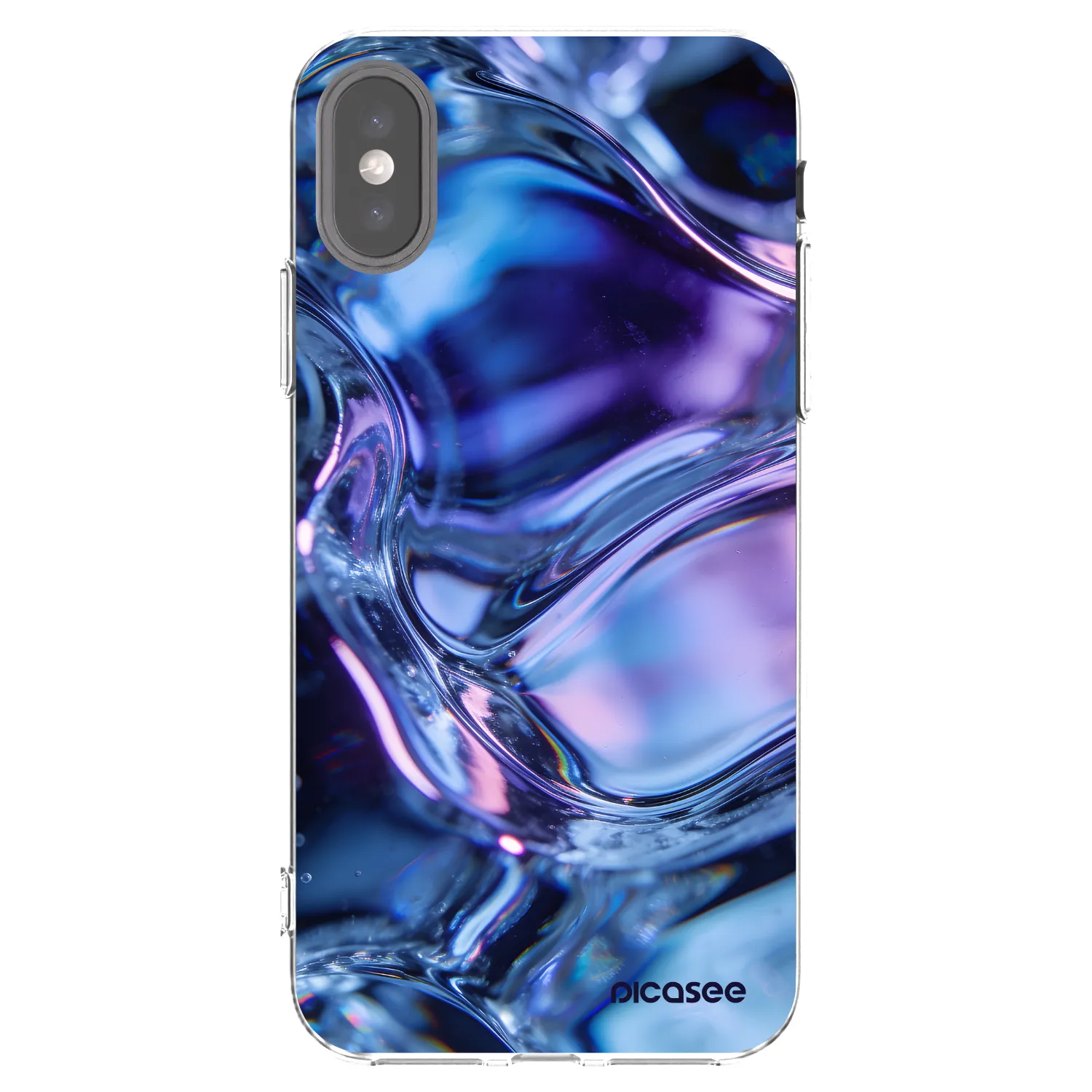 Picasee husă transparentă din silicon pentru Apple iPhone X/XS - Iris liquid