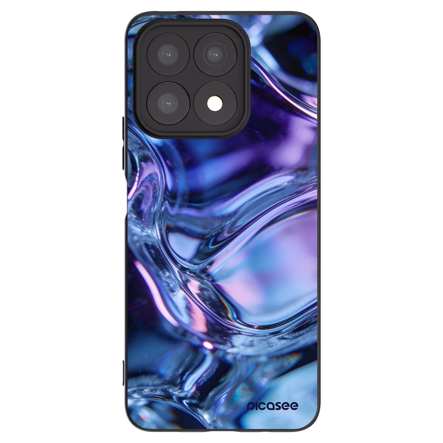 Picasee husă neagră din silicon pentru Honor X8a - Iris liquid