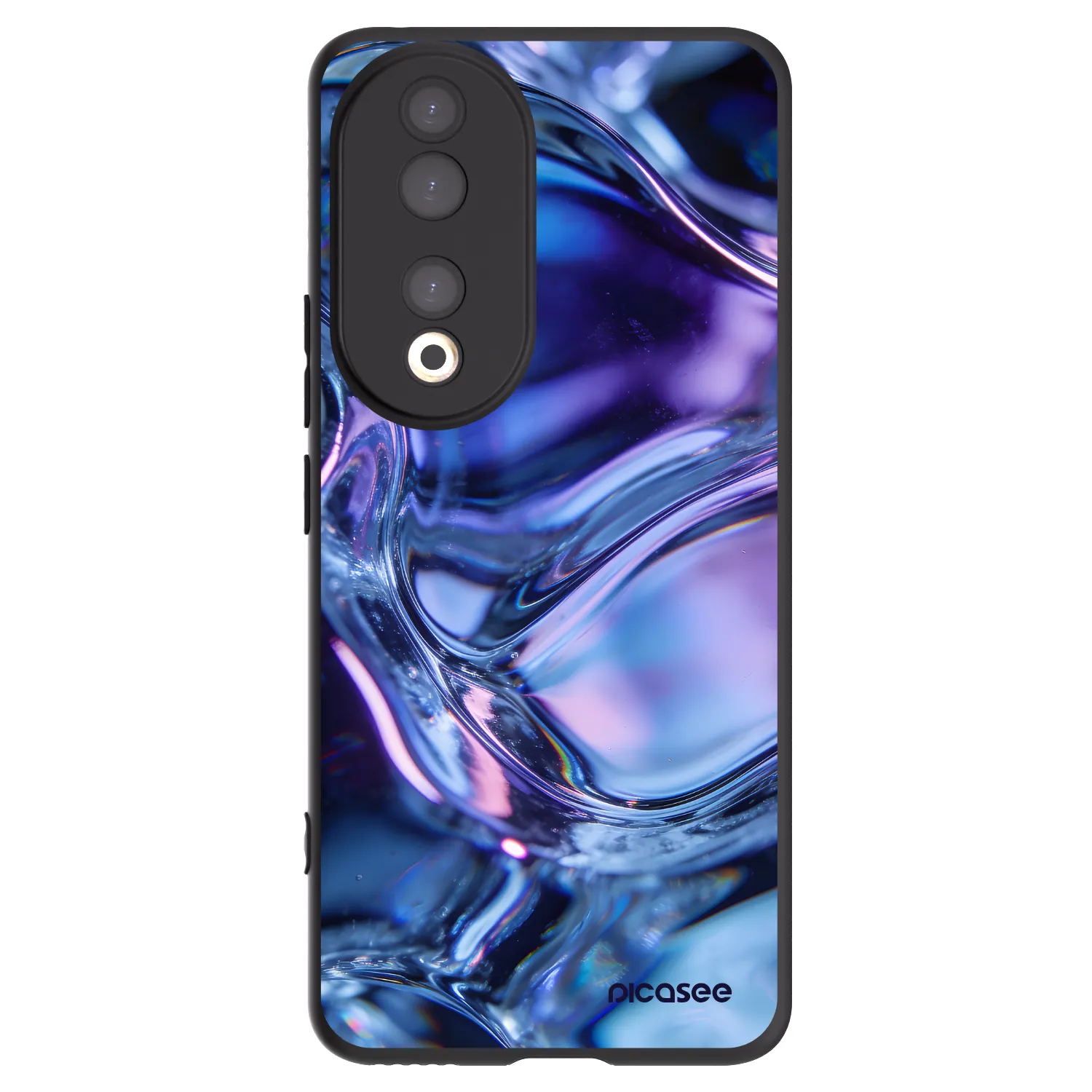 Picasee husă neagră din silicon pentru Honor 90 5G - Iris liquid