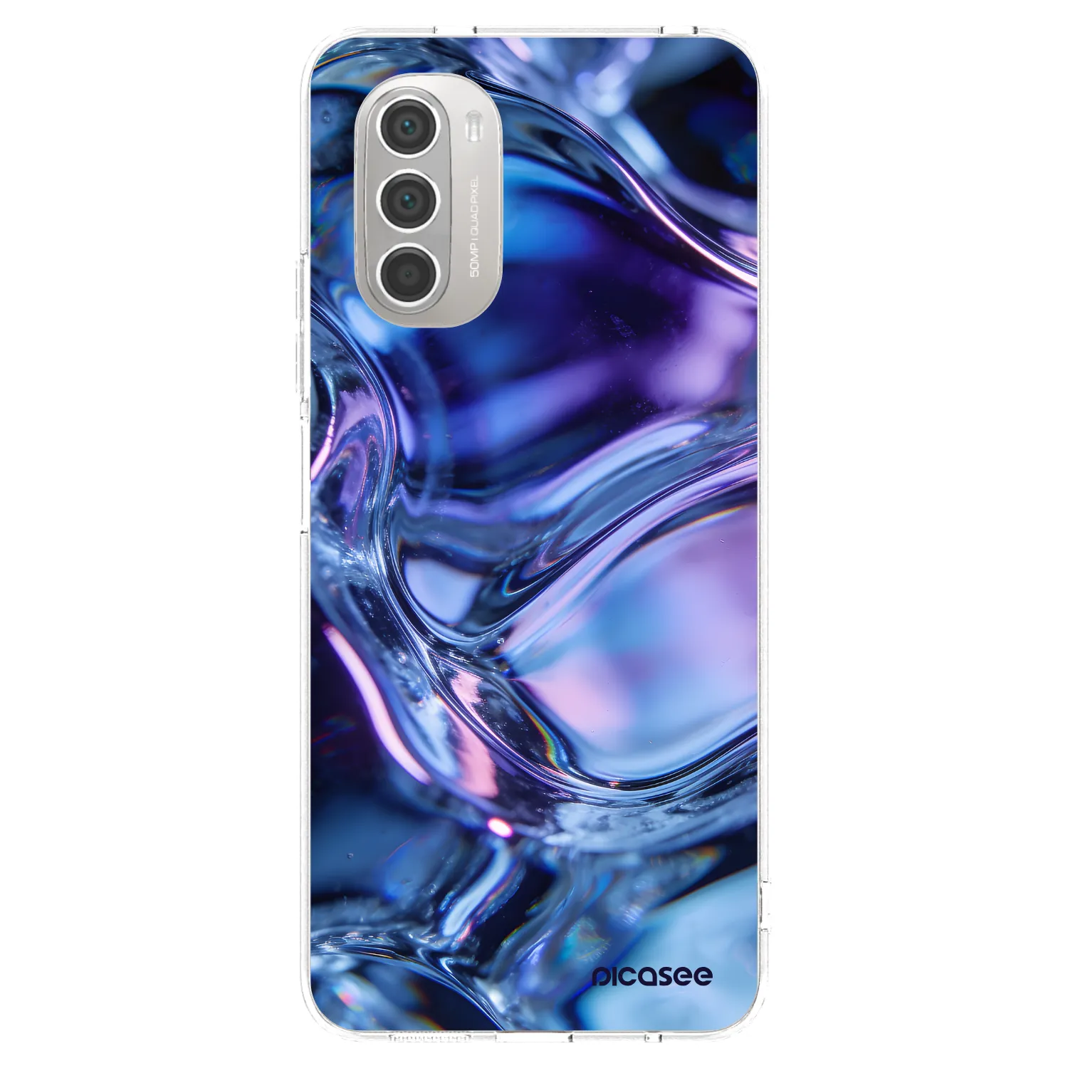 Picasee husă transparentă din silicon pentru Motorola Moto G51 - Iris liquid
