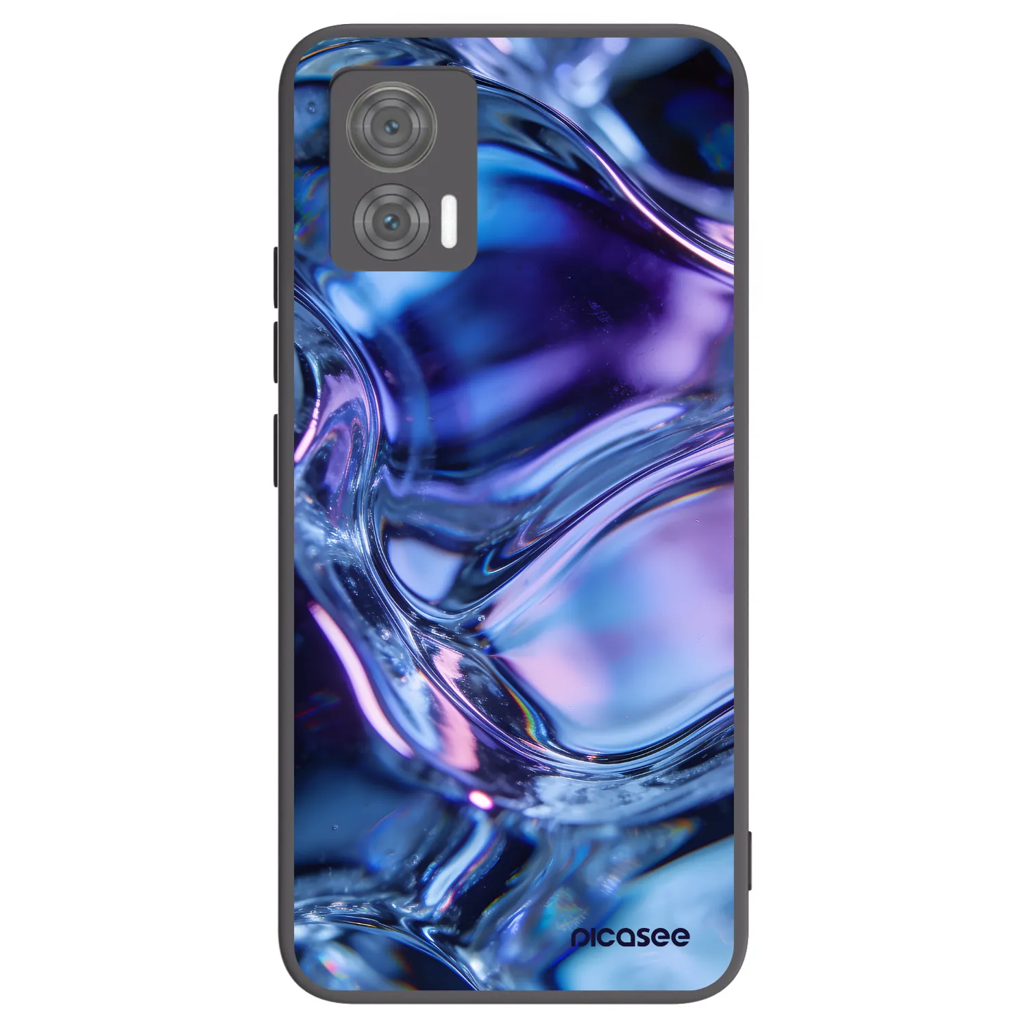 Picasee husă neagră din silicon pentru Motorola Edge 30 Neo - Iris liquid
