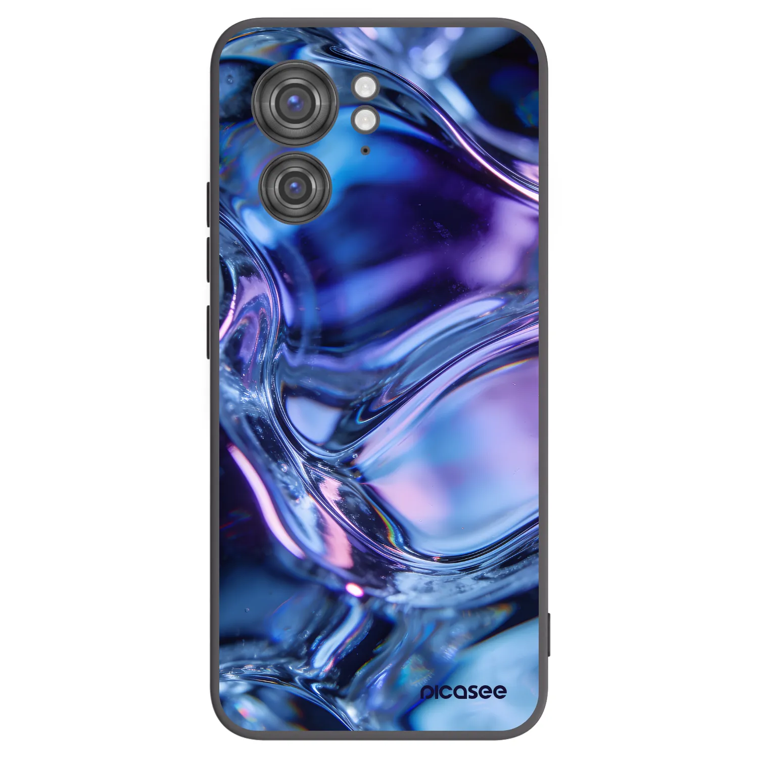 Picasee husă neagră din silicon pentru Motorola Edge 40 - Iris liquid
