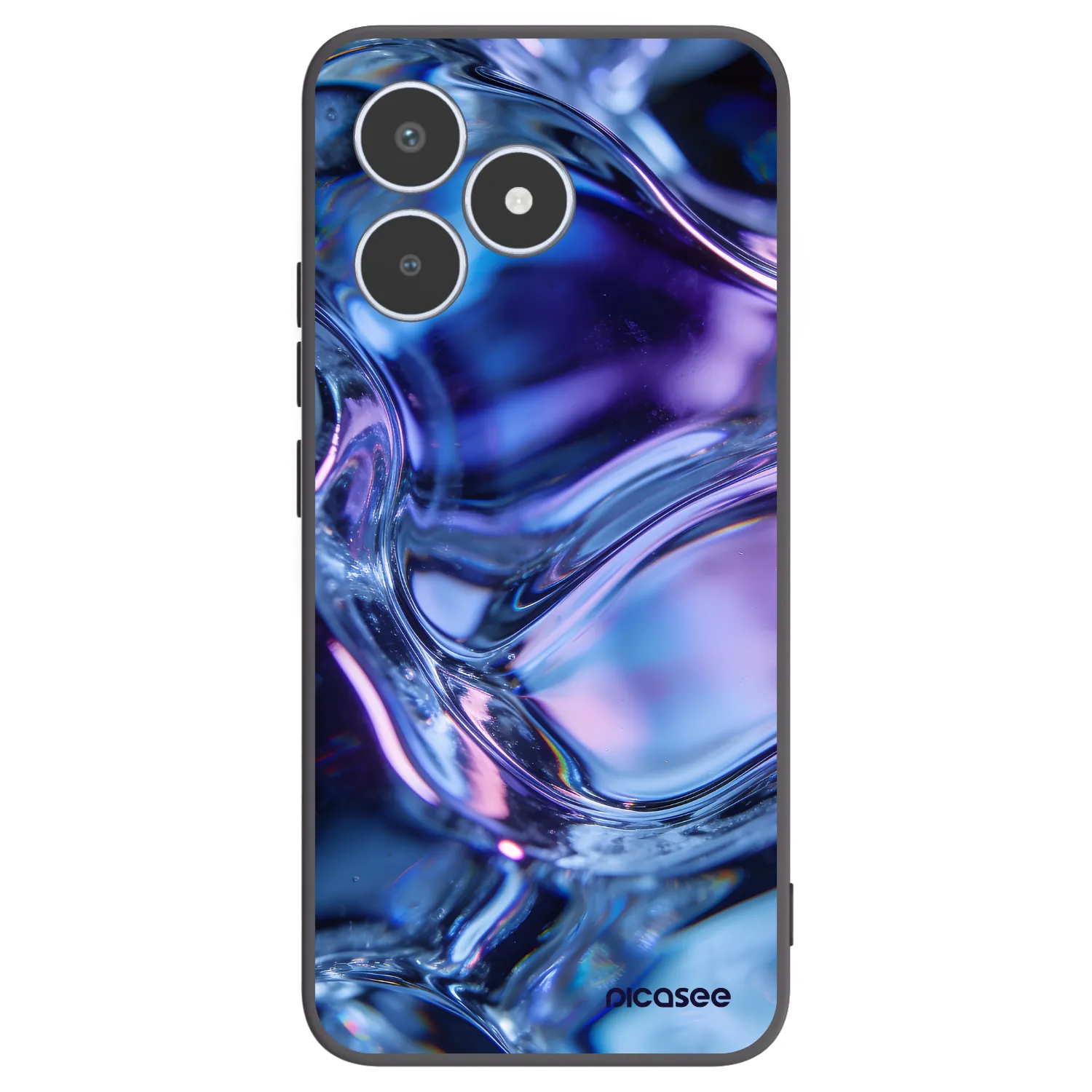 Picasee husă neagră din silicon pentru Realme C53 - Iris liquid