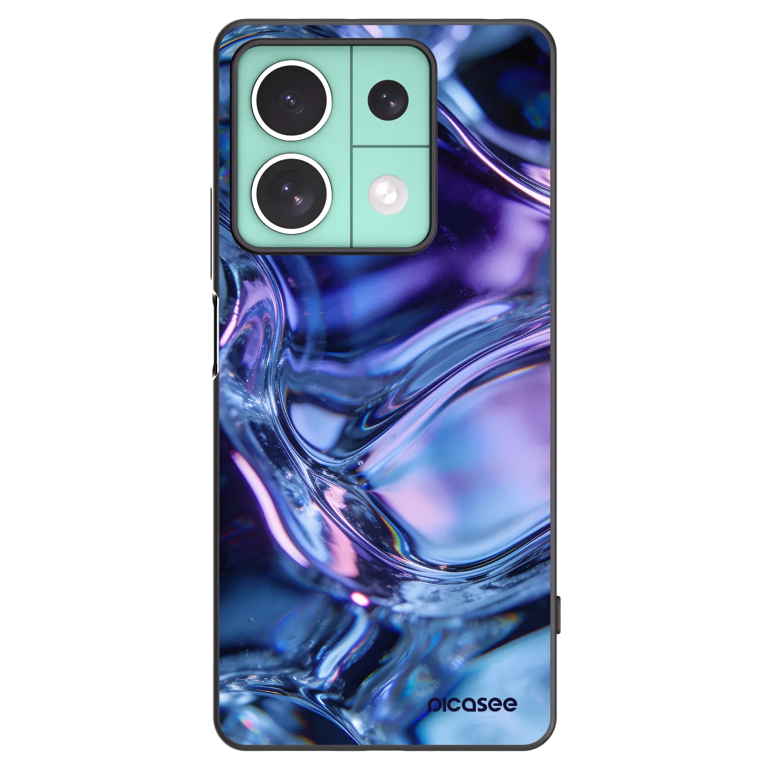 Picasee husă neagră din silicon pentru Xiaomi Redmi Note 13 5G - Iris liquid