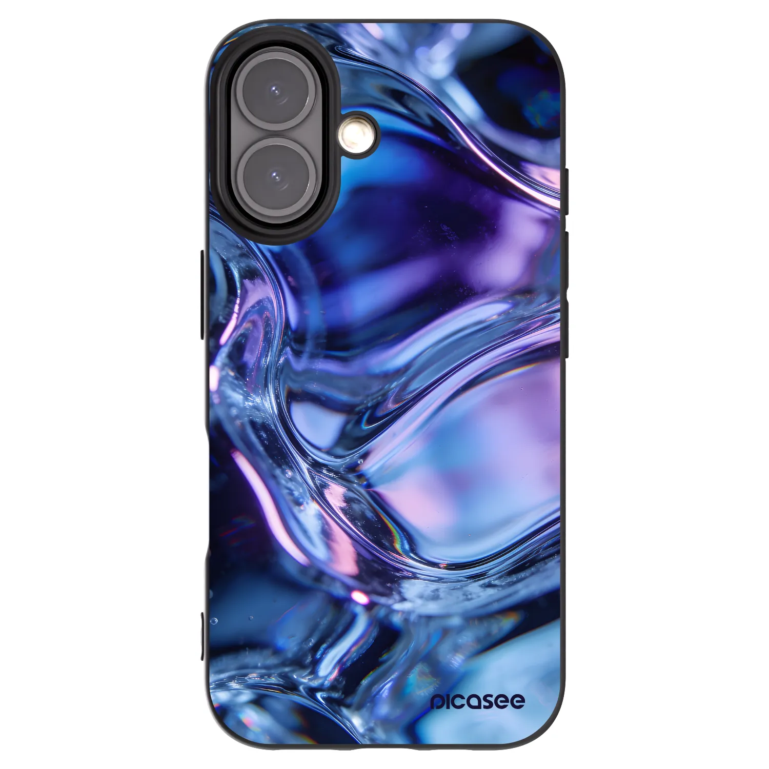 Picasee husă neagră din silicon pentru Apple iPhone 16 - Iris liquid