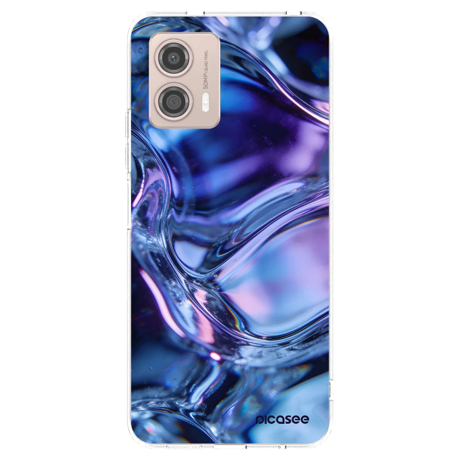 Picasee husă transparentă din silicon pentru Motorola Moto G53 5G - Iris liquid