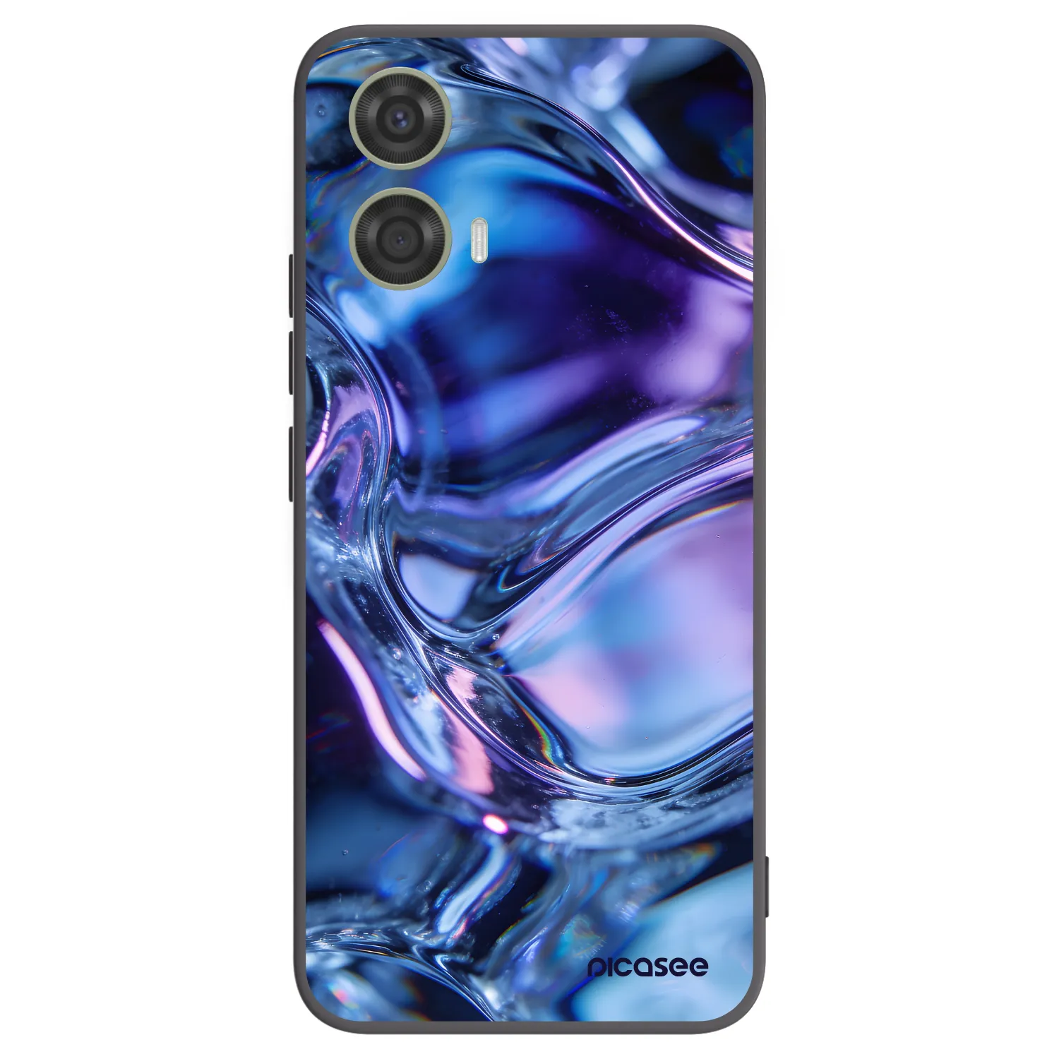 Picasee husă neagră din silicon pentru Motorola Moto G24 - Iris liquid