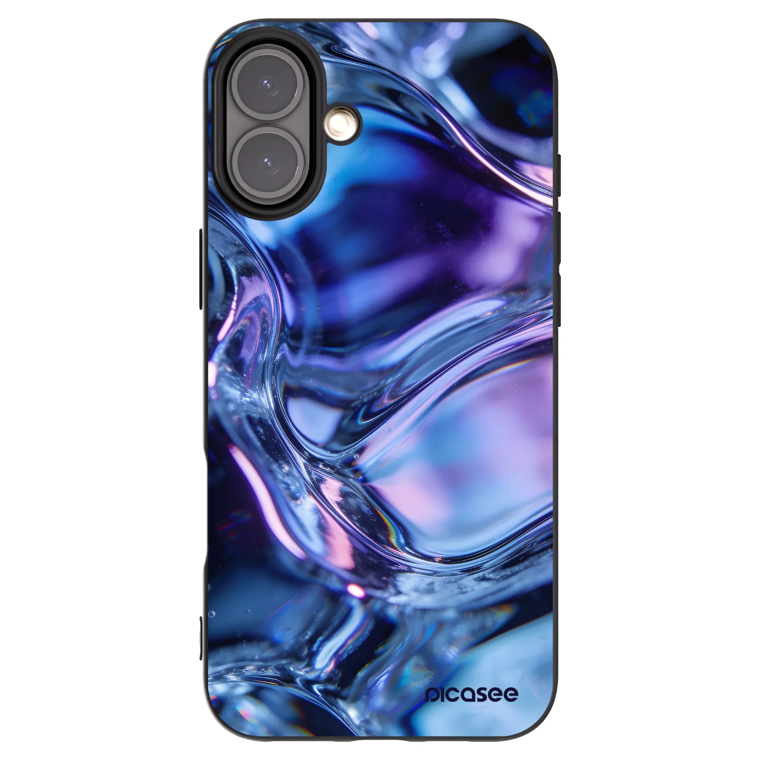 Picasee husă neagră din silicon pentru Apple iPhone 16 Plus - Iris liquid