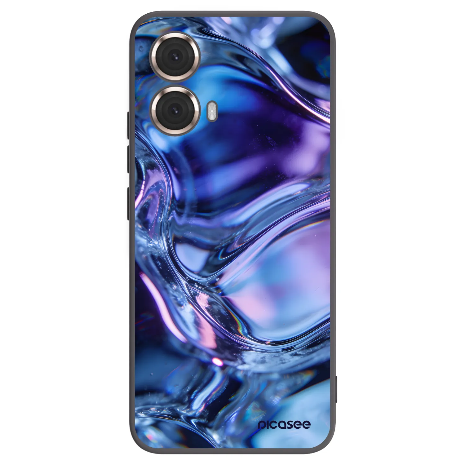 Picasee husă neagră din silicon pentru Motorola Moto G85 - Iris liquid