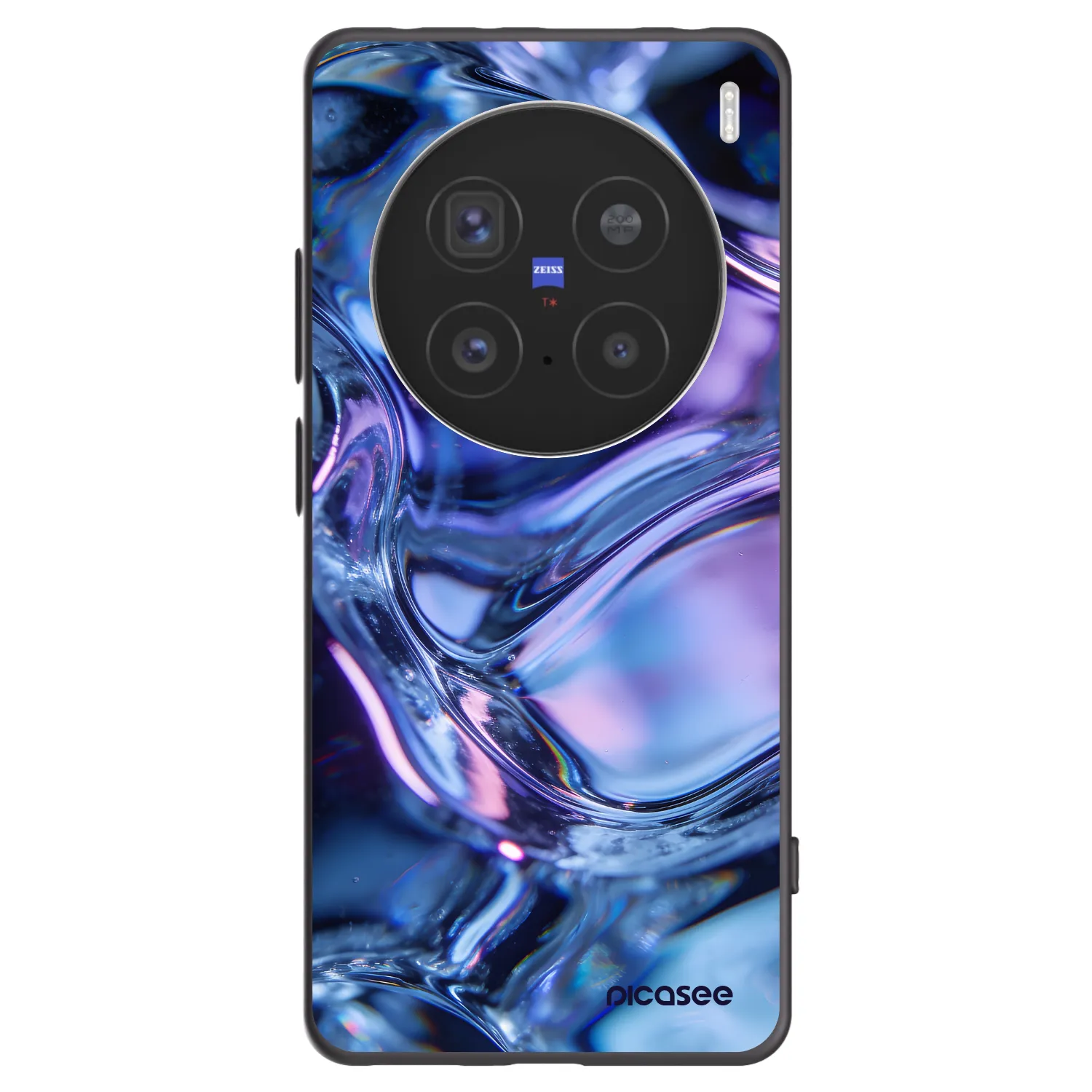Picasee husă neagră din silicon pentru Vivo X200 Pro - Iris liquid