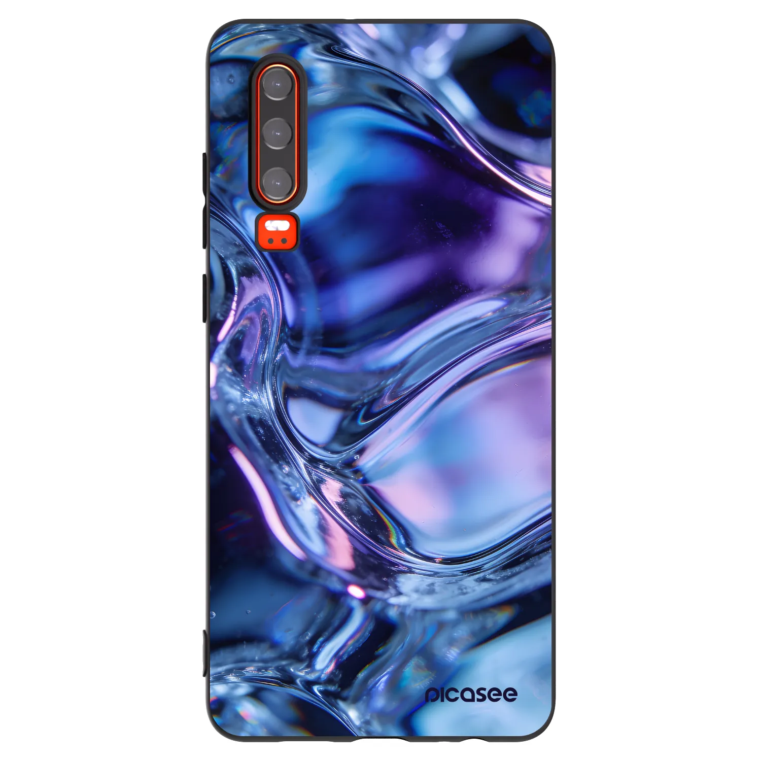 Picasee husă neagră din silicon pentru Huawei P30 - Iris liquid