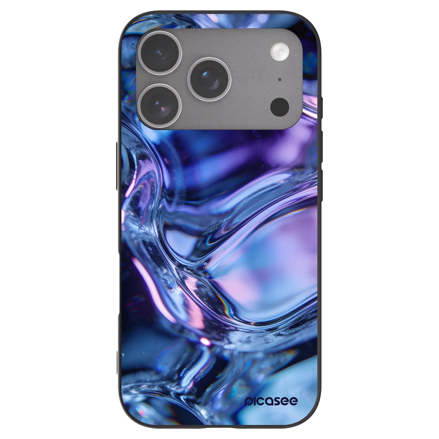 Picasee husă neagră din silicon pentru Apple iPhone 18 Pro - Iris liquid