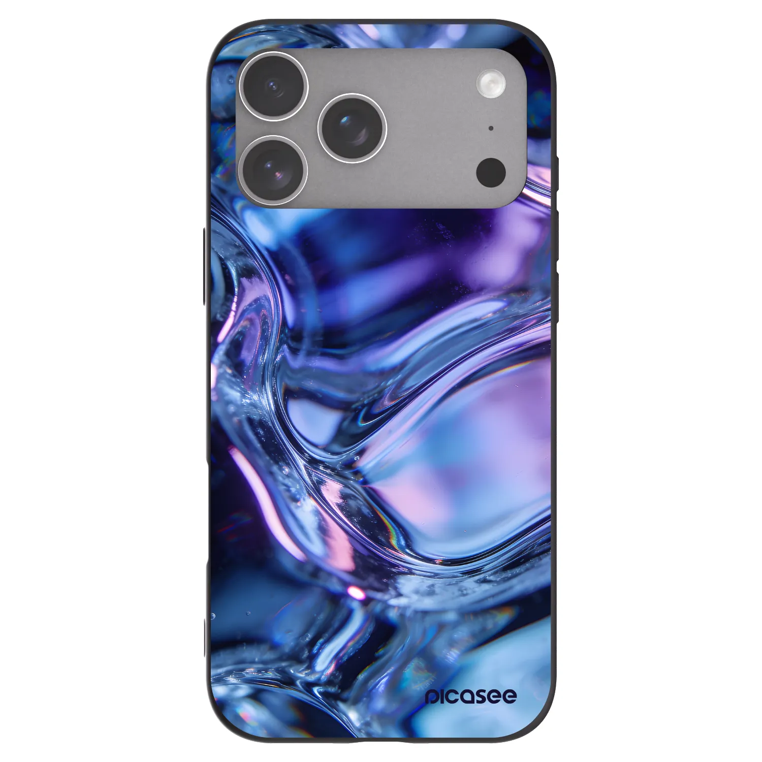 Picasee husă neagră din silicon pentru Apple iPhone 18 Pro Max - Iris liquid