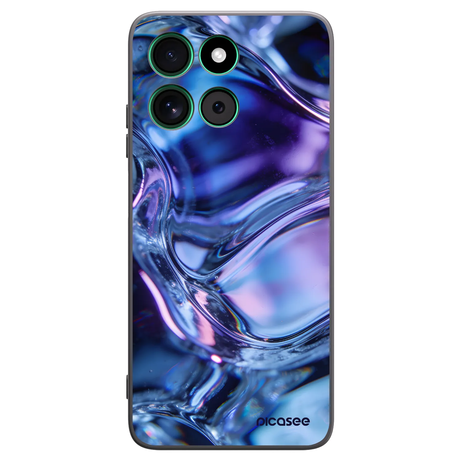 Picasee husă neagră din silicon pentru Motorola Moto G57 Power - Iris liquid