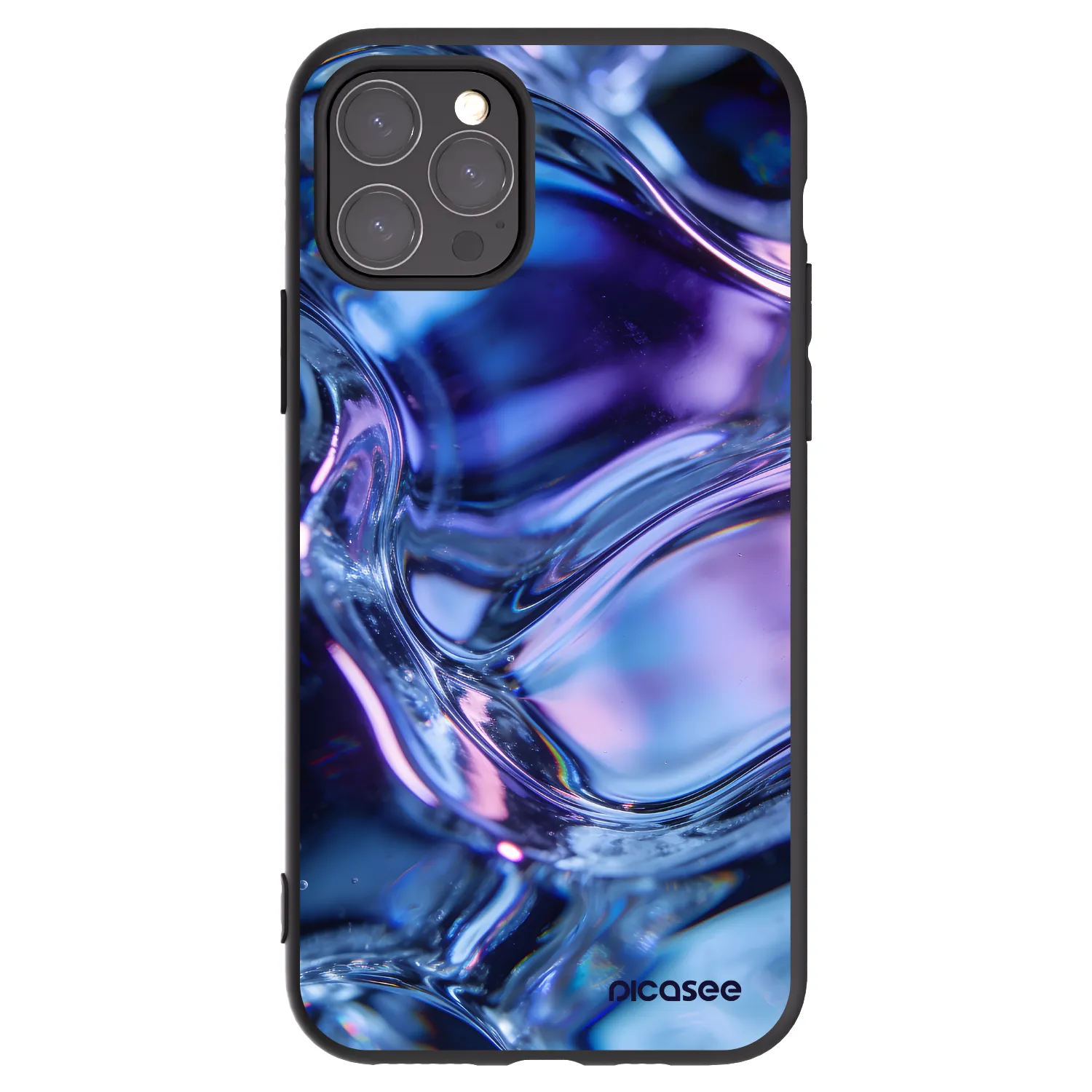 Picasee husă neagră din silicon pentru Apple iPhone 11 Pro - Iris liquid
