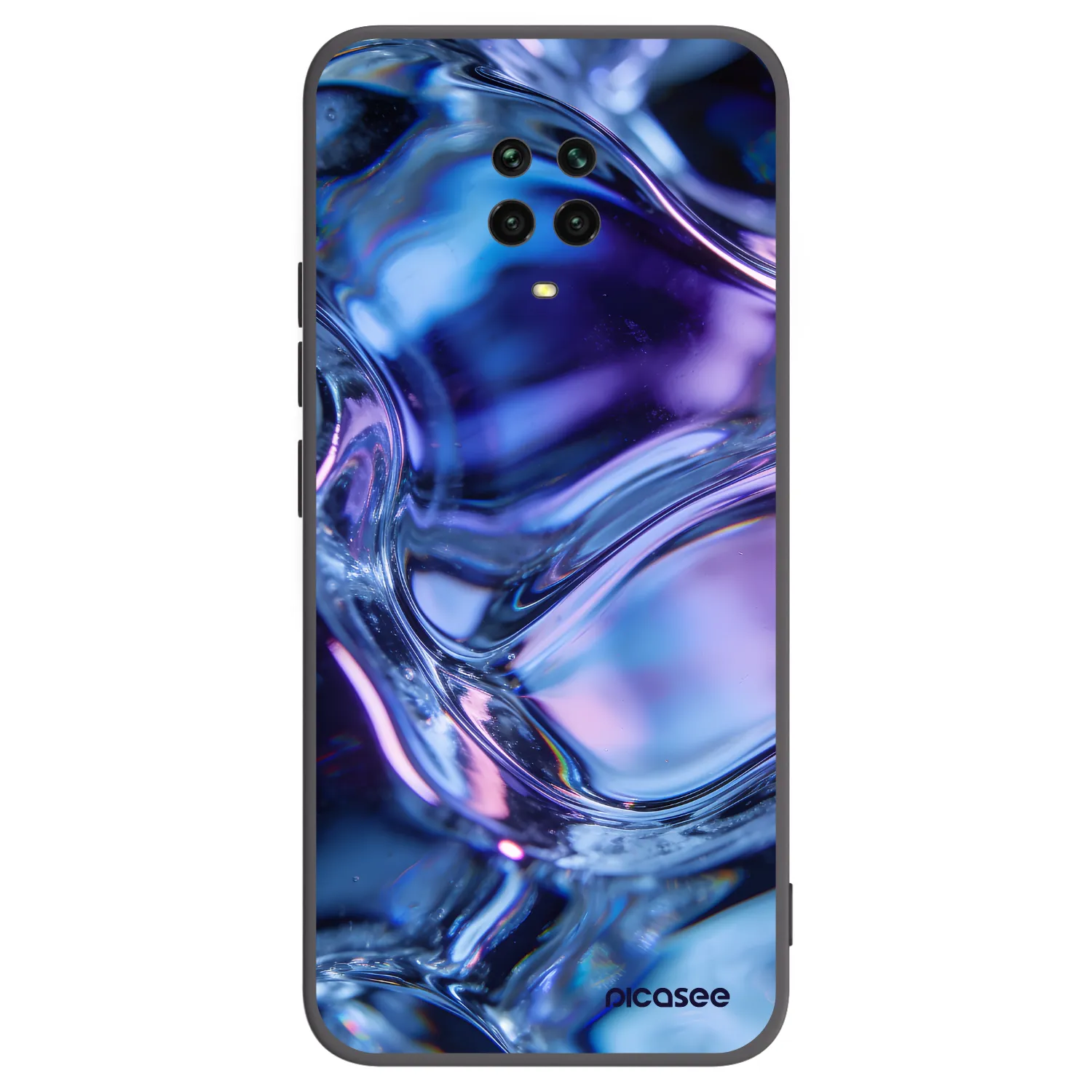 Picasee husă neagră din silicon pentru Xiaomi Redmi Note 9S - Iris liquid