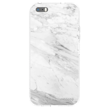 Picasee husă transparentă din silicon pentru Apple iPhone 5/5S/SE - White marble