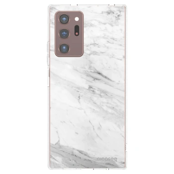 Picasee husă transparentă din silicon pentru Samsung Galaxy Note 20 Ultra - White marble