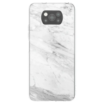 Picasee husă neagră din silicon pentru Xiaomi Poco X3 - White marble