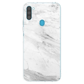Picasee husă transparentă din silicon pentru Samsung Galaxy M11 - White marble