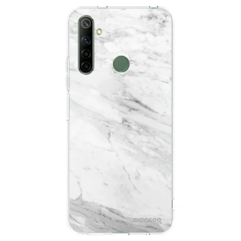 Picasee husă transparentă din silicon pentru Realme 6i - White marble