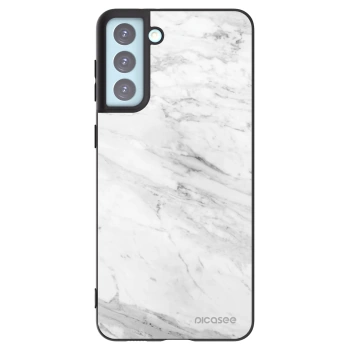 Picasee husă neagră din silicon pentru Samsung Galaxy S21+ 5G G996F - White marble