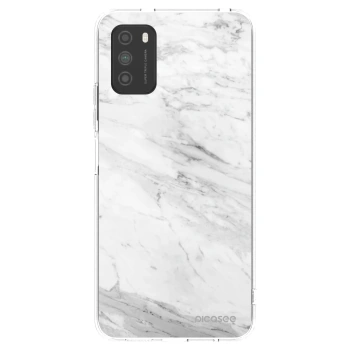 Picasee husă transparentă din silicon pentru Xiaomi Poco M3 - White marble