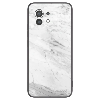 Picasee husă neagră din silicon pentru Xiaomi Mi 11 - White marble