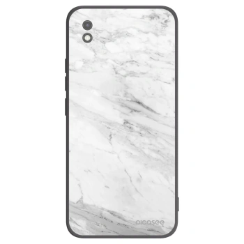 Picasee husă neagră din silicon pentru Xiaomi Redmi 9AT - White marble
