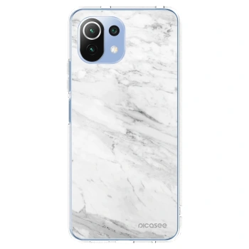 Picasee husă transparentă din silicon pentru Xiaomi Mi 11 Lite - White marble