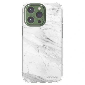 Picasee husă transparentă din silicon pentru Apple iPhone 13 Pro - White marble