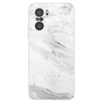 Picasee husă transparentă din silicon pentru Xiaomi Poco F3 - White marble